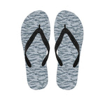 Winter Tiger Stripe Camo Pattern Print Flip Flops