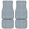 Winter Tiger Stripe Camo Pattern Print Front and Back Car Floor Mats