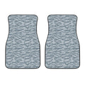 Winter Tiger Stripe Camo Pattern Print Front Car Floor Mats