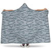 Winter Tiger Stripe Camo Pattern Print Hooded Blanket
