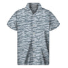 Winter Tiger Stripe Camo Pattern Print Men's Short Sleeve Shirt