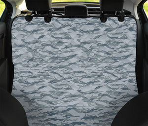 Winter Tiger Stripe Camo Pattern Print Pet Car Back Seat Cover