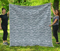 Winter Tiger Stripe Camo Pattern Print Quilt