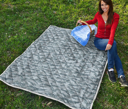 Winter Tiger Stripe Camo Pattern Print Quilt