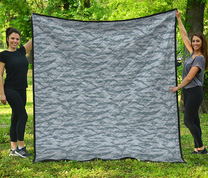 Winter Tiger Stripe Camo Pattern Print Quilt