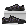 Wizard Hat Pattern Print Black Low Top Sneakers
