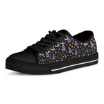 Wizard Hat Pattern Print Black Low Top Shoes