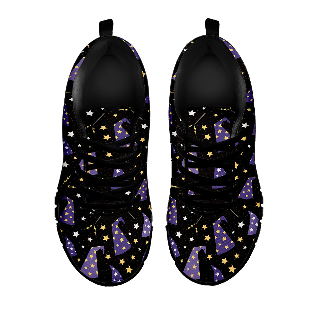 Wizard Hat Pattern Print Black Sneakers