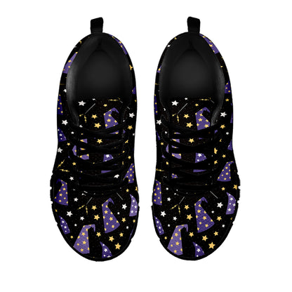 Wizard Hat Pattern Print Black Sneakers