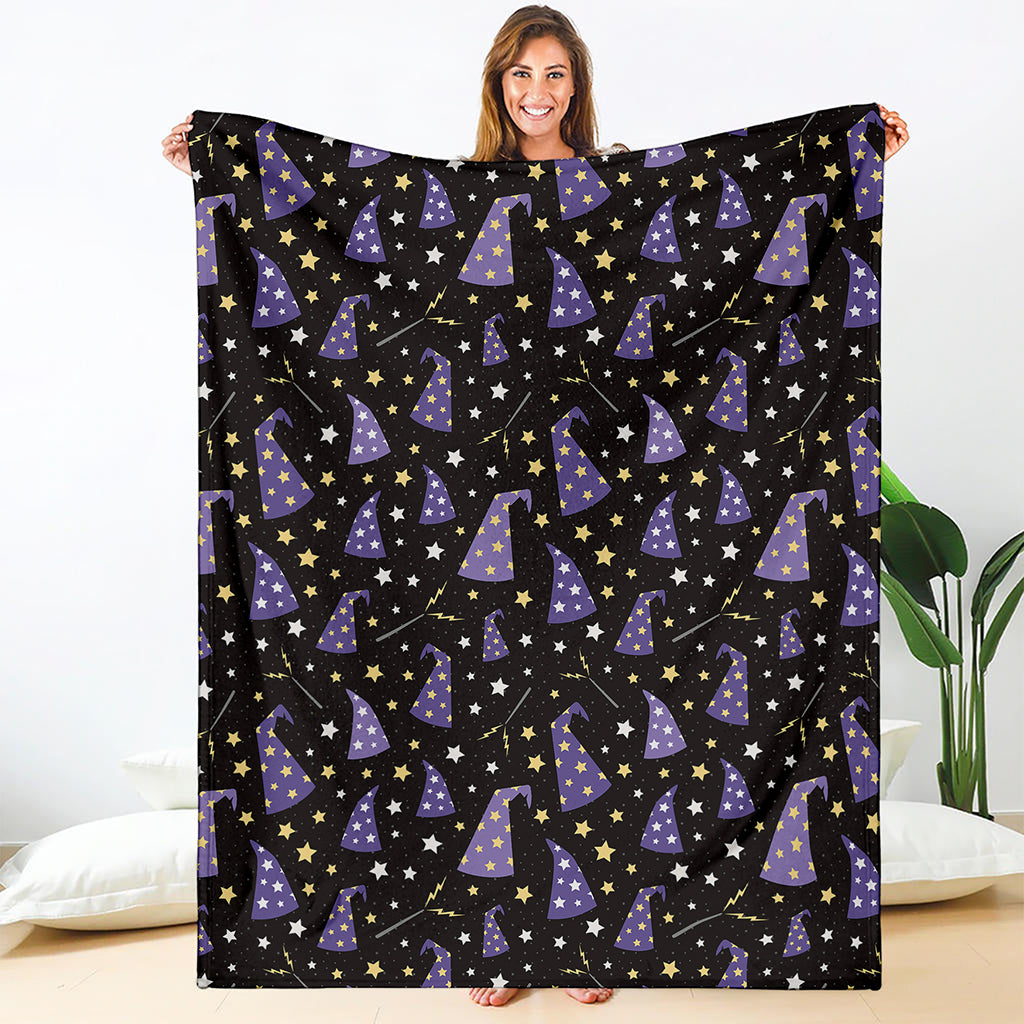 Wizard Hat Pattern Print Blanket