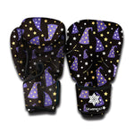 Wizard Hat Pattern Print Boxing Gloves