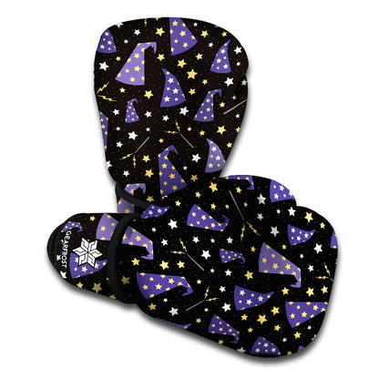 Wizard Hat Pattern Print Boxing Gloves
