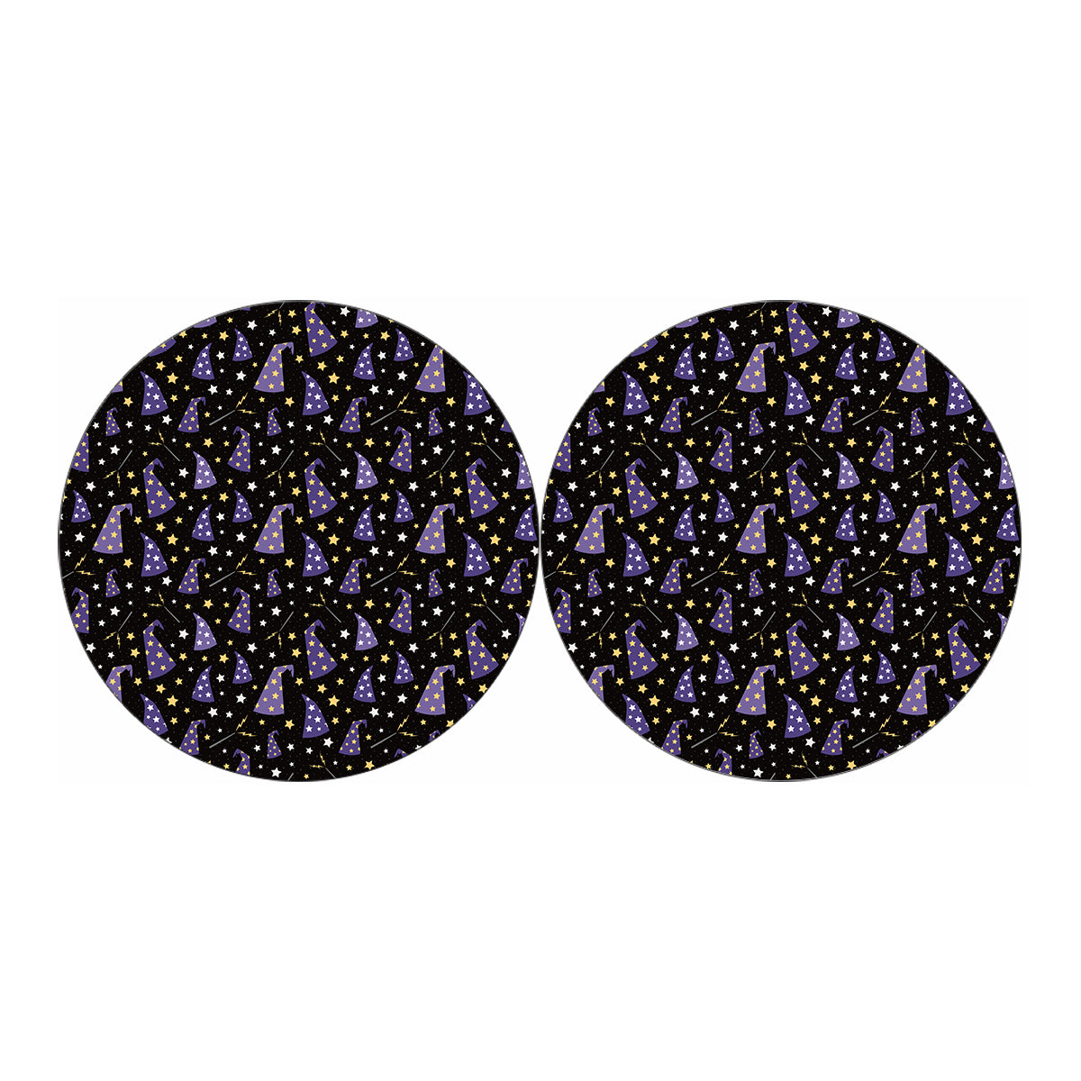Wizard Hat Pattern Print Car Coasters