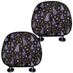 Wizard Hat Pattern Print Car Headrest Covers