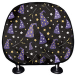 Wizard Hat Pattern Print Car Headrest Covers