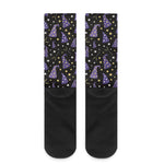 Wizard Hat Pattern Print Crew Socks