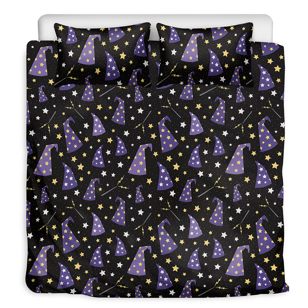 Wizard Hat Pattern Print Duvet Cover Bedding Set