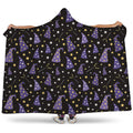 Wizard Hat Pattern Print Hooded Blanket