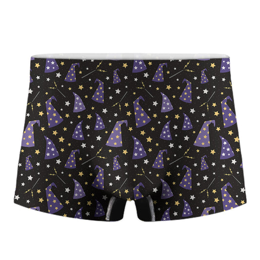 Wizard Hat Pattern Print Men's Boxer Briefs