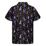 Wizard Hat Pattern Print Men's Short Sleeve Shirt