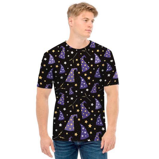 Wizard Hat Pattern Print Men's T-Shirt
