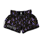 Wizard Hat Pattern Print Muay Thai Boxing Shorts