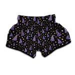 Wizard Hat Pattern Print Muay Thai Boxing Shorts