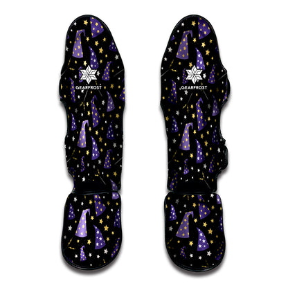 Wizard Hat Pattern Print Muay Thai Shin Guard