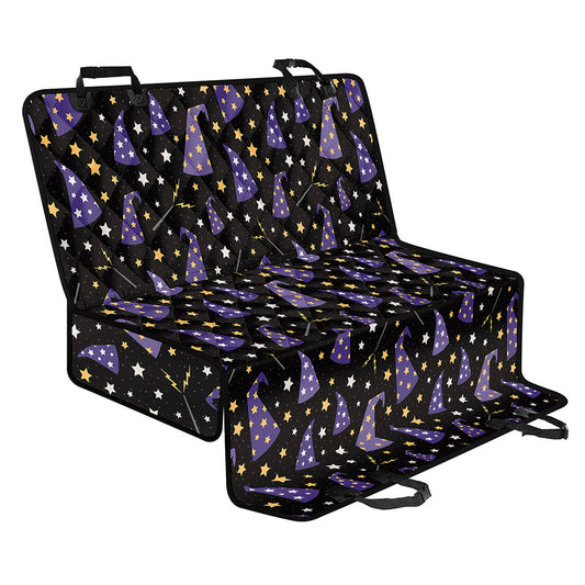 Wizard Hat Pattern Print Pet Car Back Seat Cover