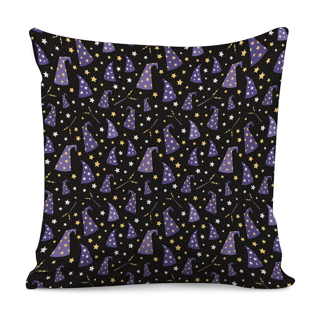Wizard Hat Pattern Print Pillow Cover