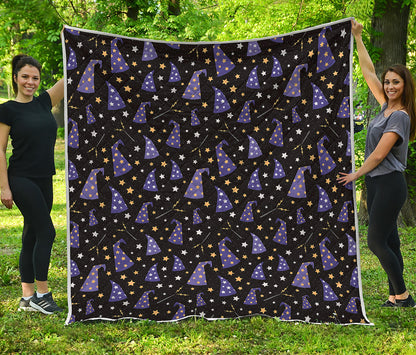 Wizard Hat Pattern Print Quilt