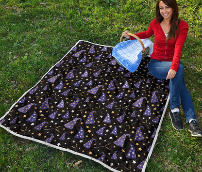Wizard Hat Pattern Print Quilt