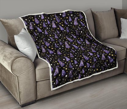 Wizard Hat Pattern Print Quilt