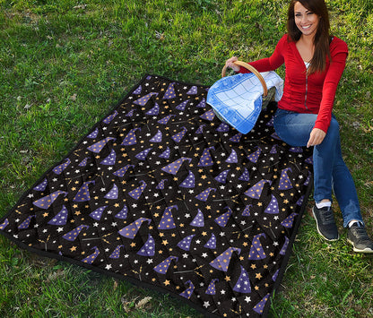 Wizard Hat Pattern Print Quilt