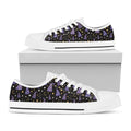 Wizard Hat Pattern Print White Low Top Sneakers