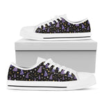 Wizard Hat Pattern Print White Low Top Shoes