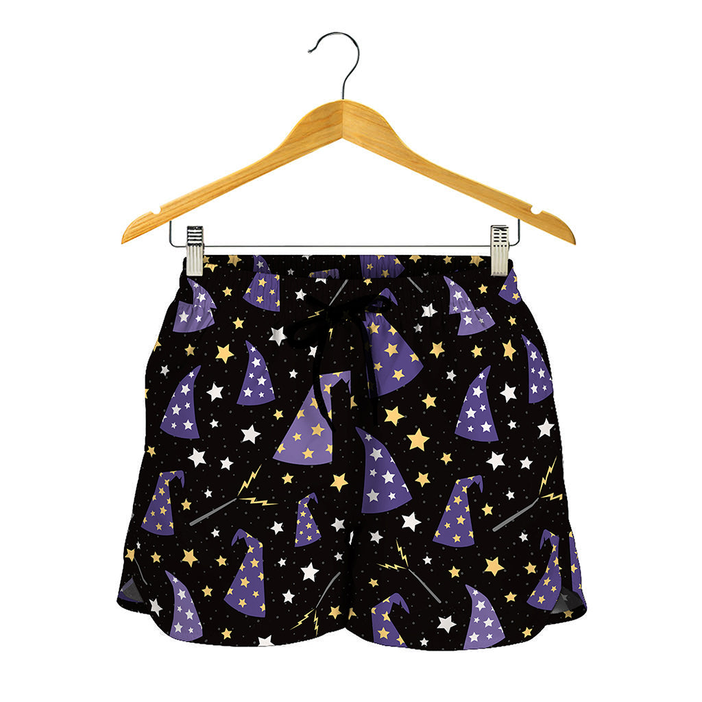 Wizard Hat Pattern Print Women's Shorts