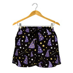 Wizard Hat Pattern Print Women's Shorts