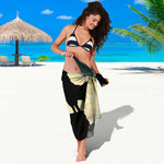 Wolf Howling At The Full Moon Print Beach Sarong Wrap