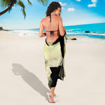 Wolf Howling At The Full Moon Print Beach Sarong Wrap