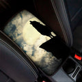 Wolf Howling At The Full Moon Print Car Center Console Cover