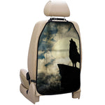 Wolf Howling At The Full Moon Print Car Seat Organizers
