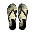 Wolf Howling At The Full Moon Print Flip Flops