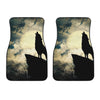 Wolf Howling At The Full Moon Print Front Car Floor Mats