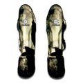 Wolf Howling At The Full Moon Print Muay Thai Shin Guards