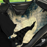 Wolf Howling At The Full Moon Print Pet Car Back Seat Cover