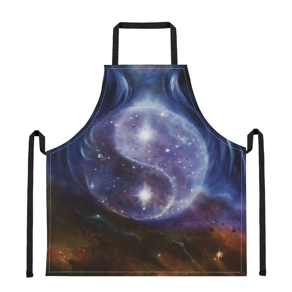 Woman Space Yin Yang Painting Print Apron