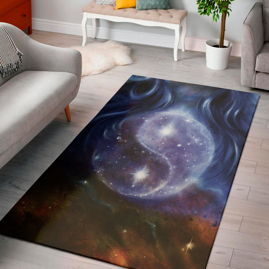 Woman Space Yin Yang Painting Print Area Rug