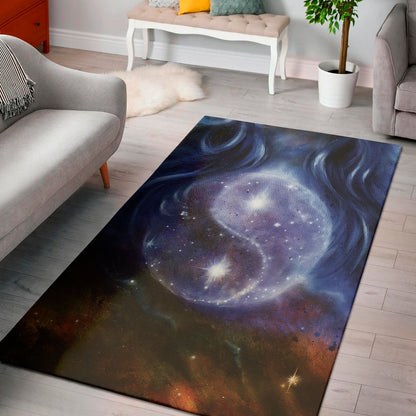 Woman Space Yin Yang Painting Print Area Rug