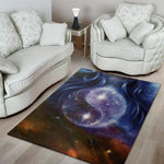 Woman Space Yin Yang Painting Print Area Rug